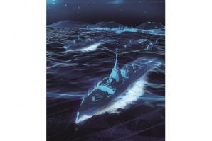 Deux navires en mer version digital