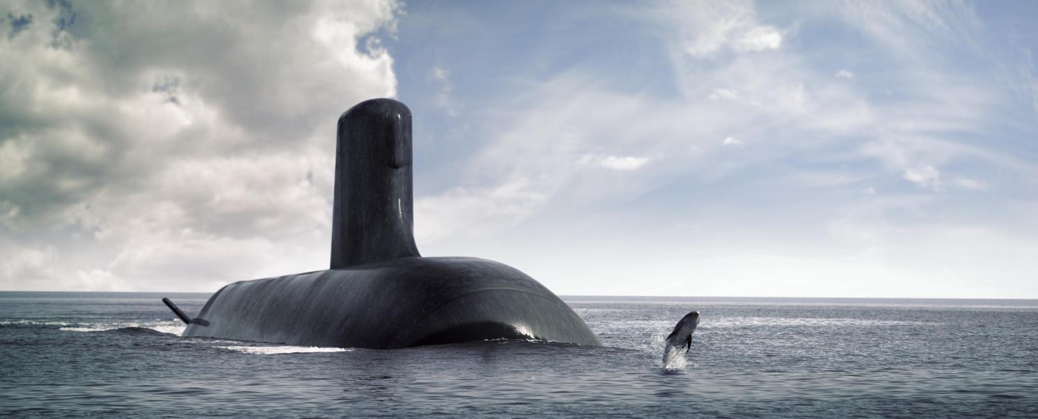 3D illustration of the future Australian submarine (AFS)