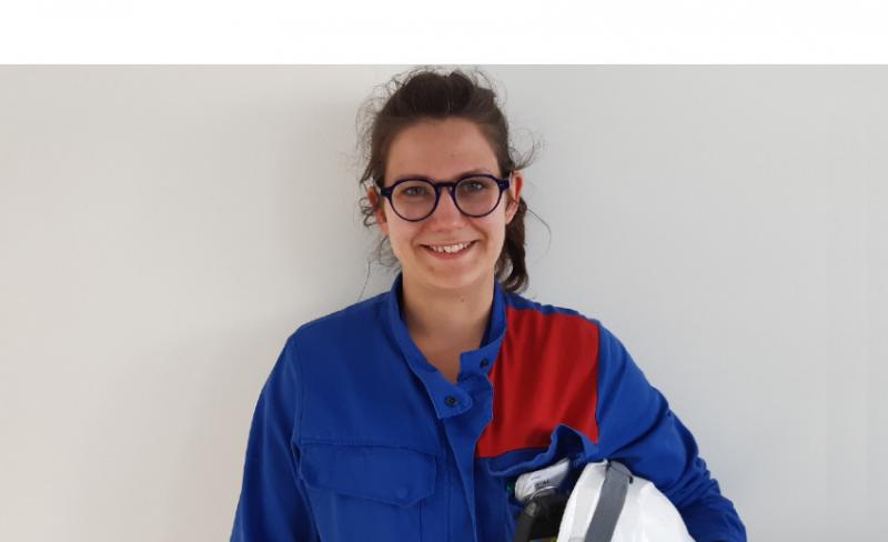 Pauline avec son casque