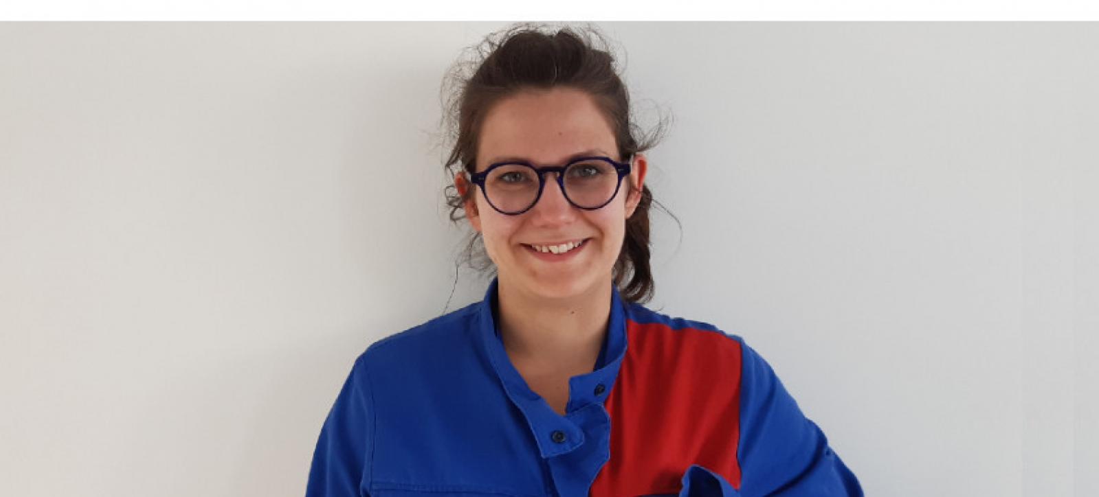 Pauline avec son casque